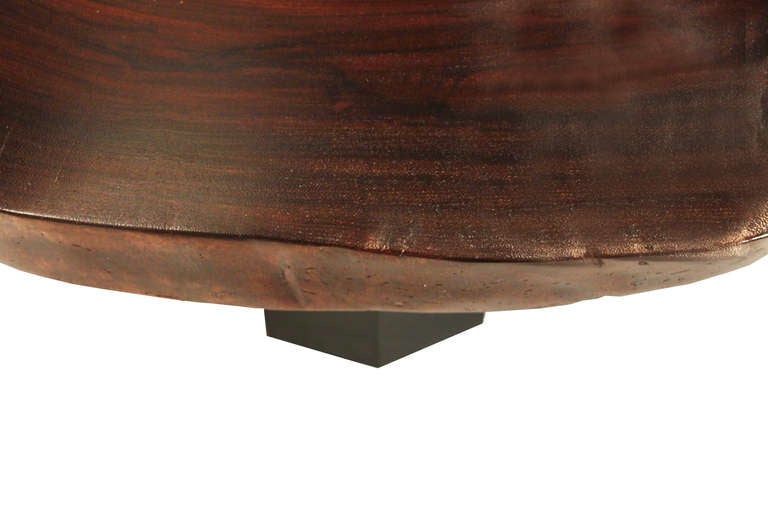 Caro Caro wood tree round coffee table by Thomas Hayes Studio In Excellent Condition In Hollywood, CA