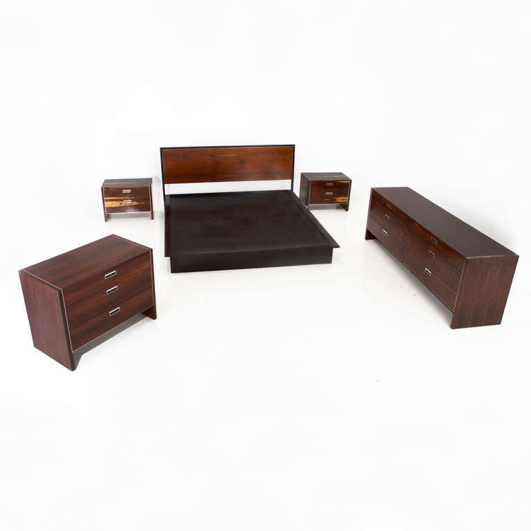 Robert Baron for Glenn of California Rosewood with Sap Grain Night Stands
