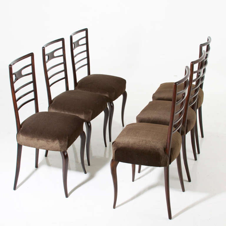 Giuseppe Scapinelli 1960's Set of 6 Brazilian Dining Chairs