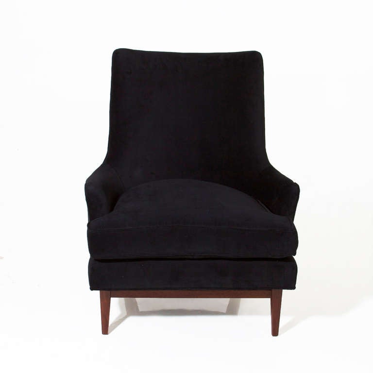 Pair of Curved Back Armchairs by Edward Wormley for Janus 1