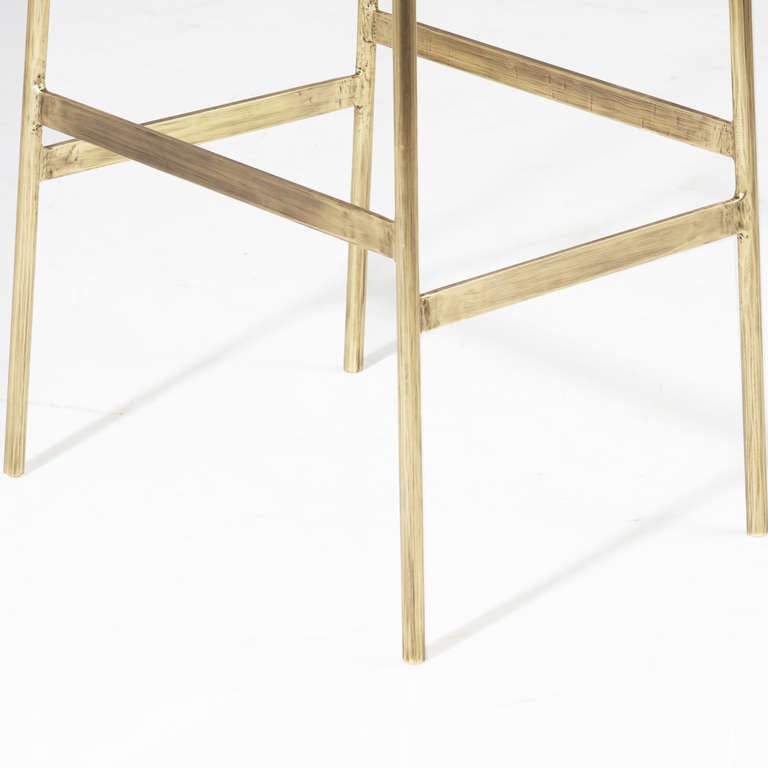 The Solid Brass Bunda Bar Stool by Thomas Hayes Studio 2