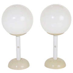 Pair of Large Outdoor Globe Table Lamps