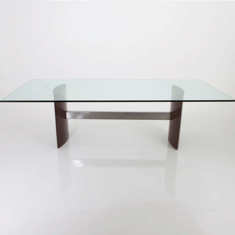 Rosewood Jantar Alloy Dining Table by Thomas Hayes Studio