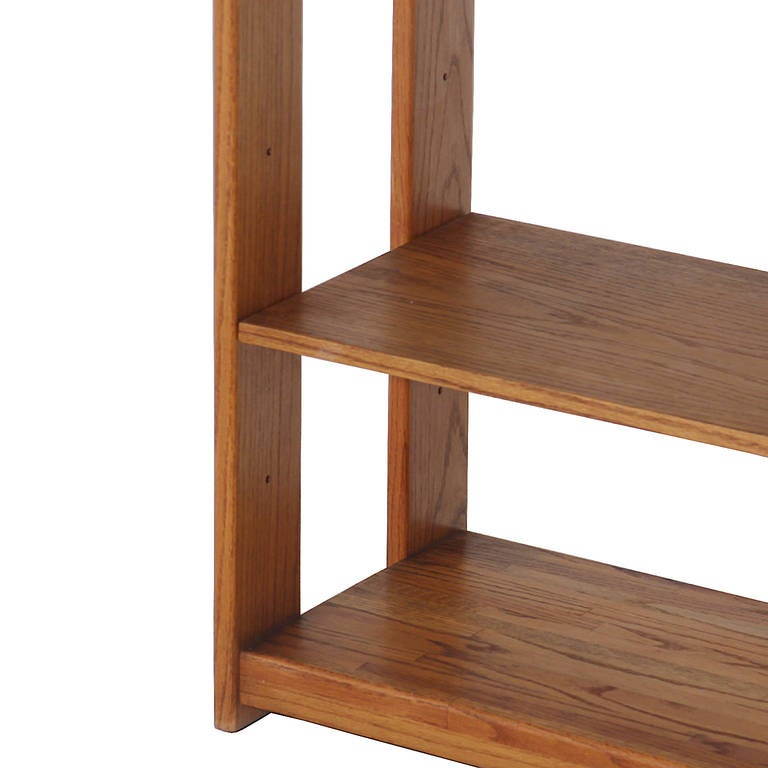 Mid-Century Modern Lou Hodges Bookcase in Solid Oak For Sale 2