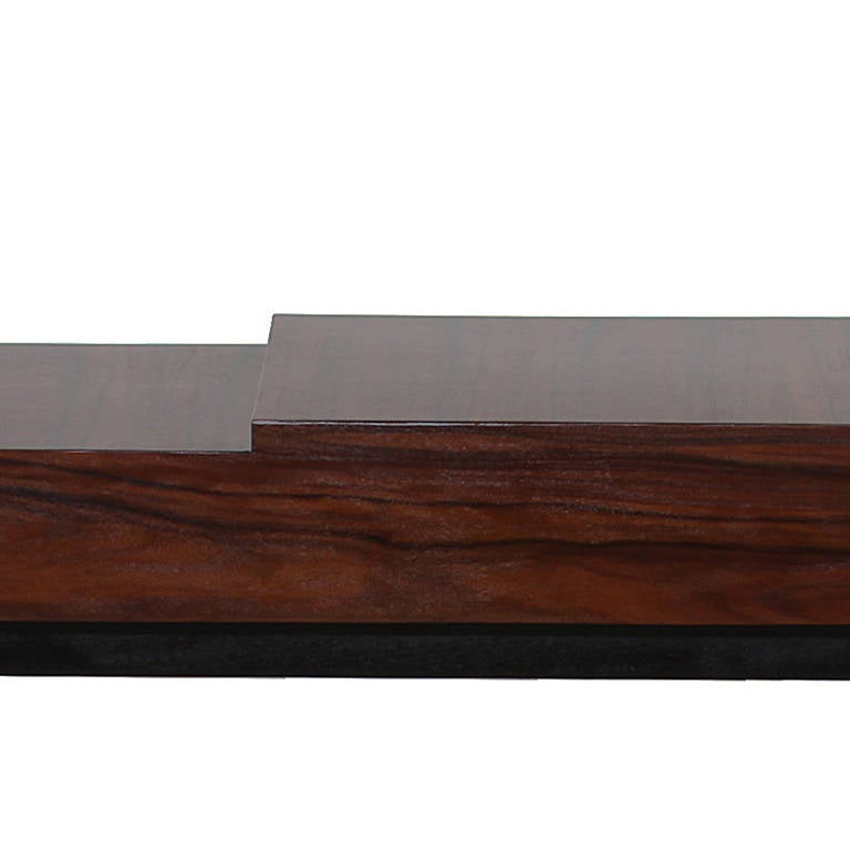 Mid-Century Modern Petit Brazilian Exotic Hardwood Console For Sale 2