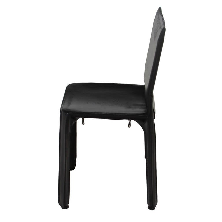 Leather Set of 12 Mario Bellini Cab Chairs For Sale