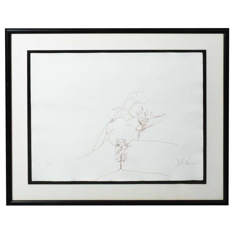 Snack Dodge Warning 1970 Hand Signed John Lennon "Bag One" Lithograph For Sale at 1stDibs