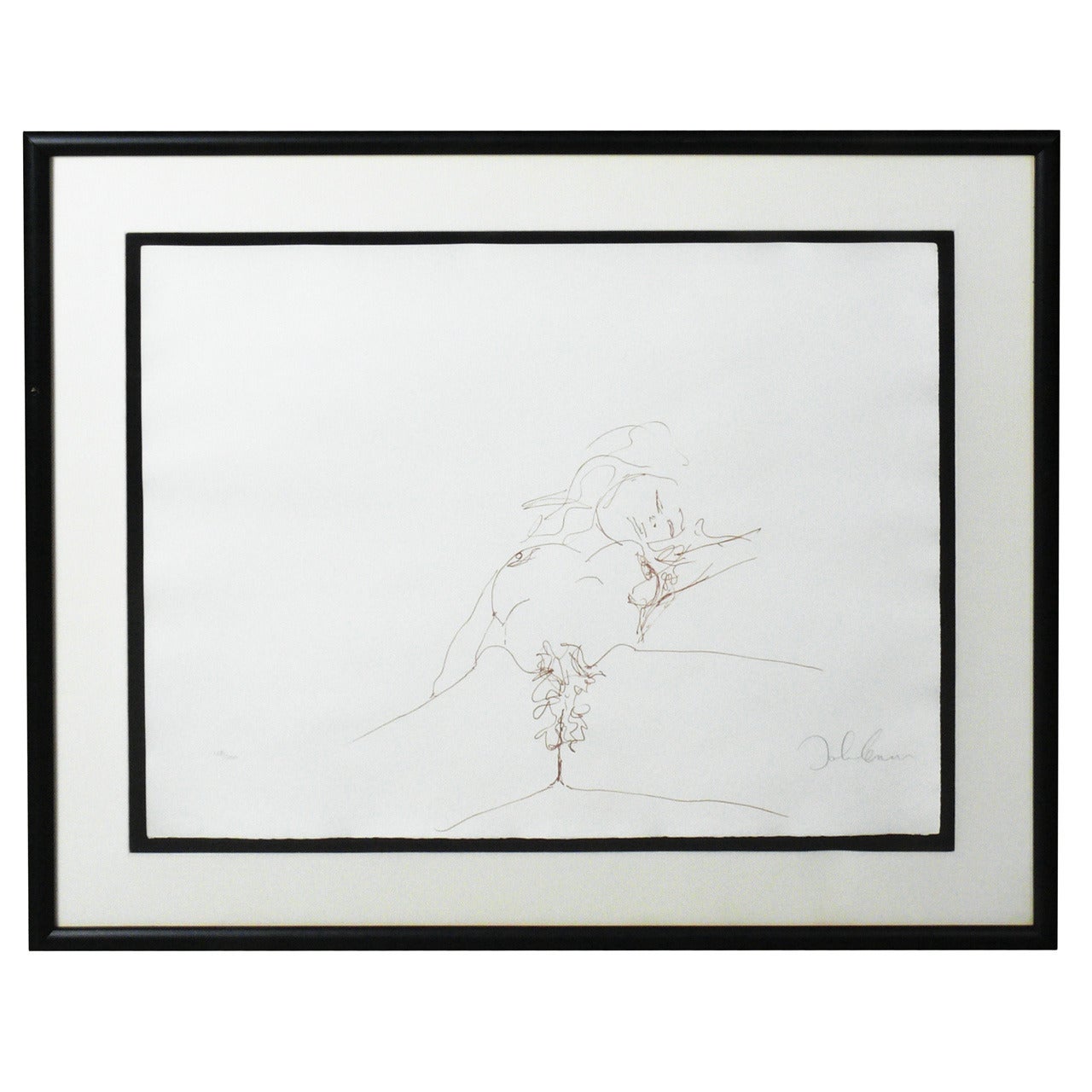 1970 Hand Signed John Lennon "Bag One" Lithograph For Sale
