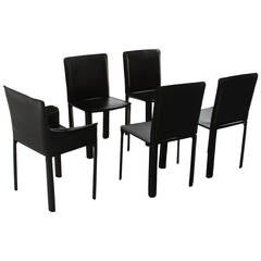 Set of Five De Couro of Brazil Dining Chairs