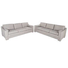Pair of Erwin Lambeth Fully Upholstered Sofas