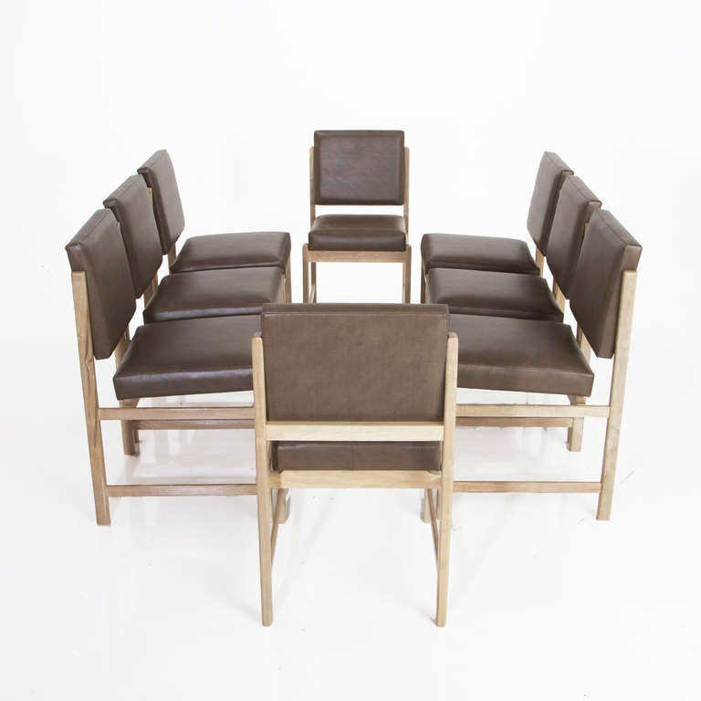 The Basic Dining Chair in Bleached Walnut by Thomas Hayes Studio In Excellent Condition In Hollywood, CA