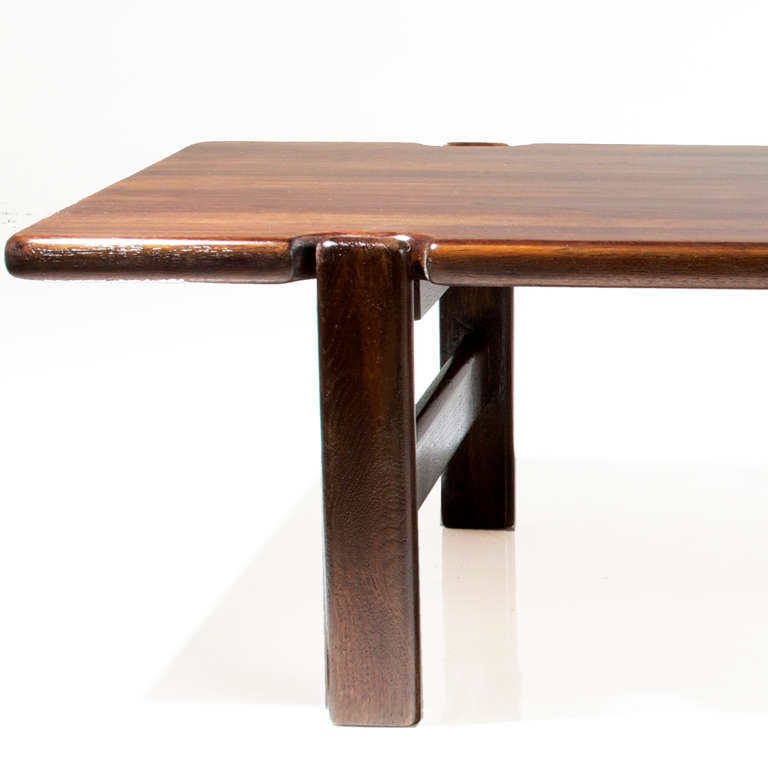 Mid-20th Century Danish Modern Staved Teak Coffee Table  For Sale