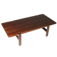 Danish Modern Staved Teak Coffee Table