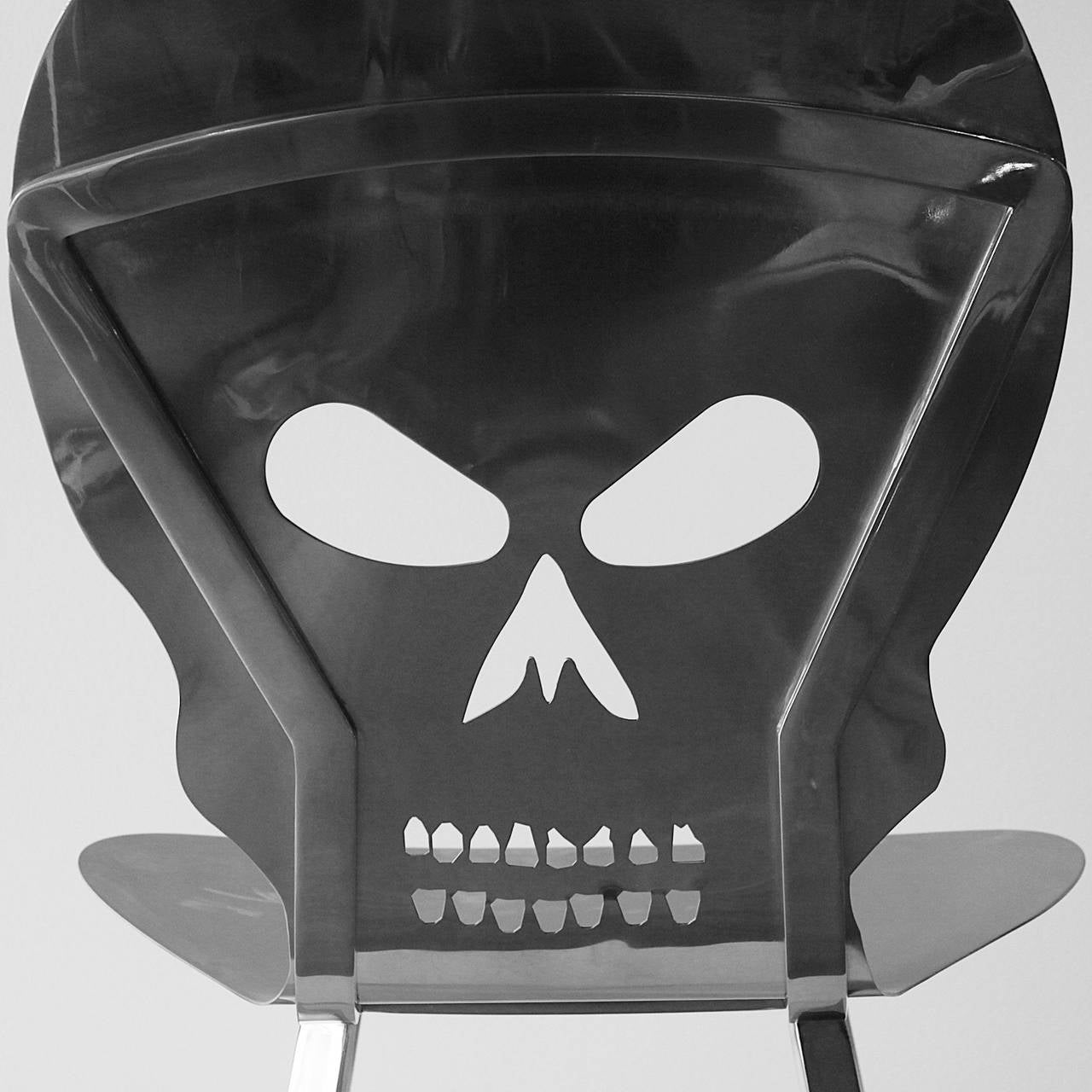 Brazilian Cadeira Caveira Inox/Skull Inox Chair by Alê Jordão For Sale