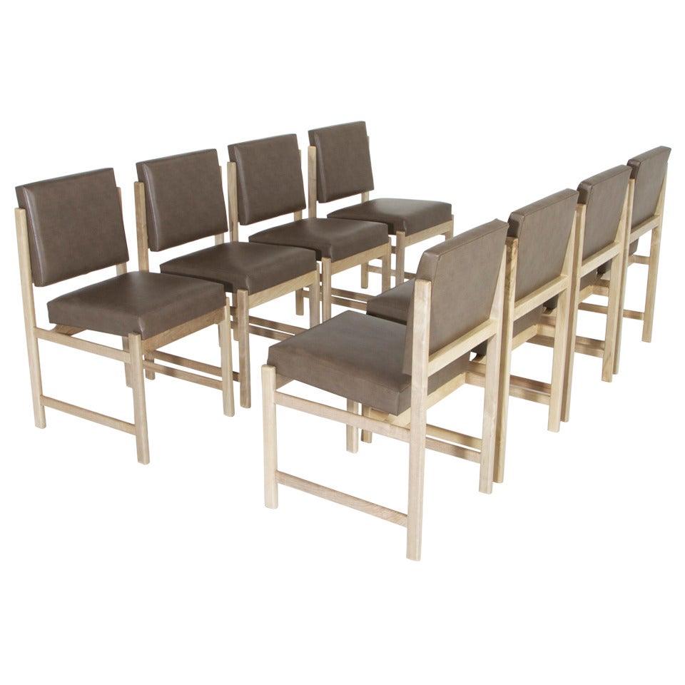 The Basic Dining Chair in Bleached Walnut by Thomas Hayes Studio