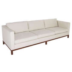 The Marmet Sofa with solid Brazilian Sucupira base by Thomas Hayes Studio