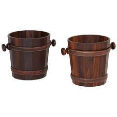 Set of Sergio Rodrigues for OCA Rosewood Waste Baskets