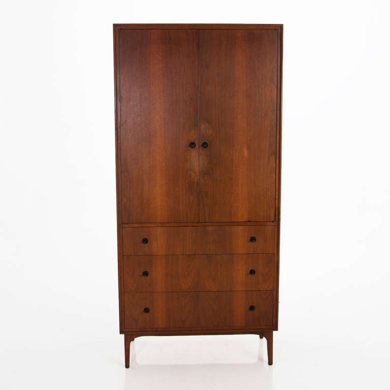 Glenn of California Walnut Gentlemen's Dressing Chest with iron pulls. Hardware is original.

Many pieces are stored in our warehouse, so please click on CONTACT DEALER under our logo below to find out if the pieces you are interested in seeing