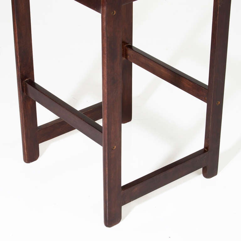 Set of Three Vintage Oak California Design Bar Stools 3