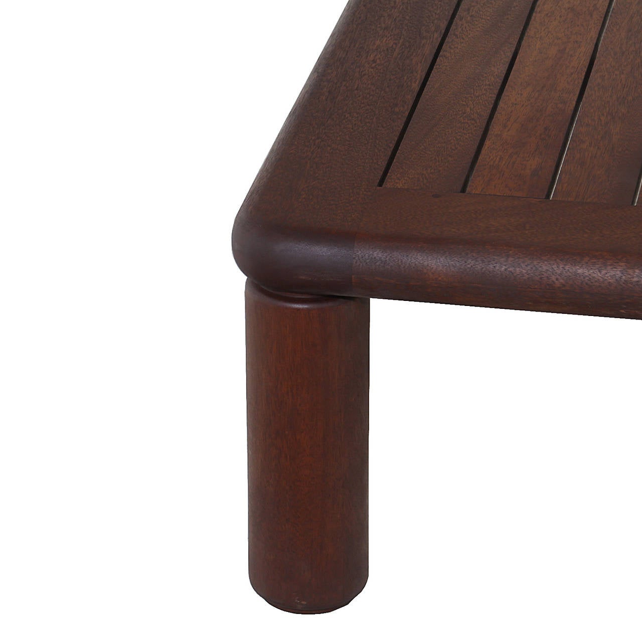 Mid-20th Century Slatted Solid Honduran Mahogany coffee table by Sherrill Broudy For Sale
