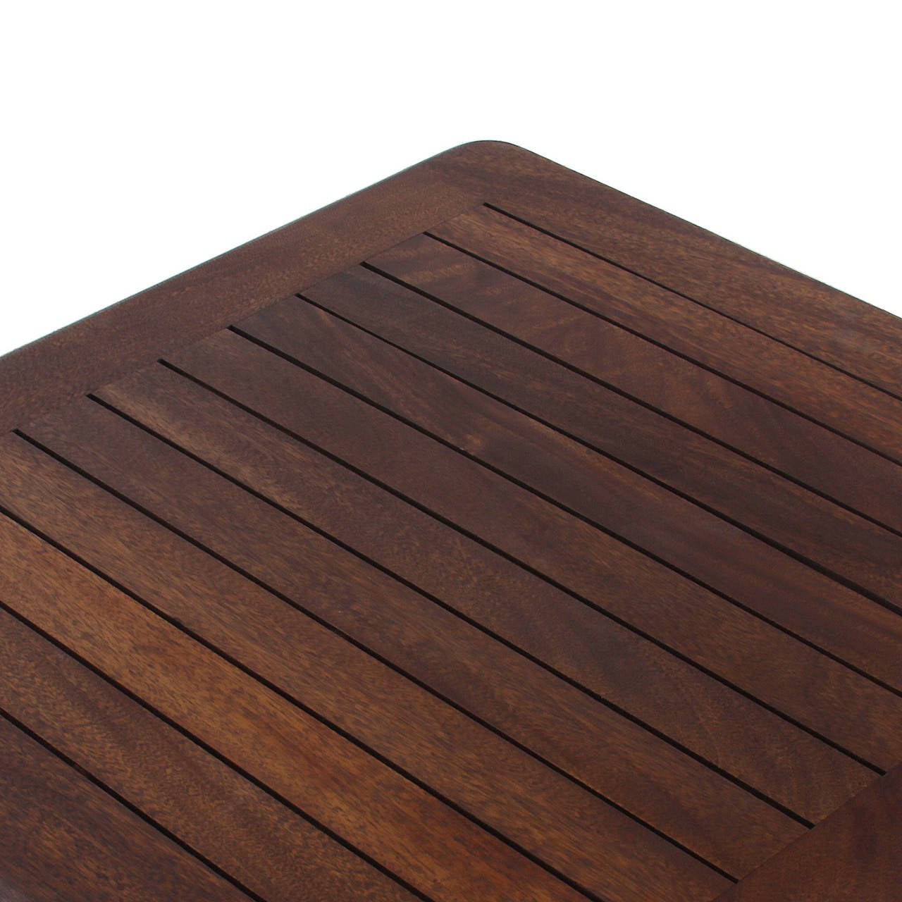 Slatted Solid Honduran Mahogany coffee table by Sherrill Broudy For Sale 1