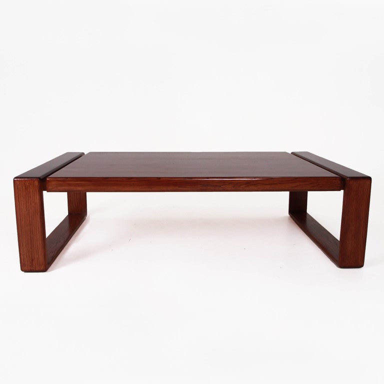 Lou Hodges Solid Oak Coffee Table In Good Condition In Hollywood, CA