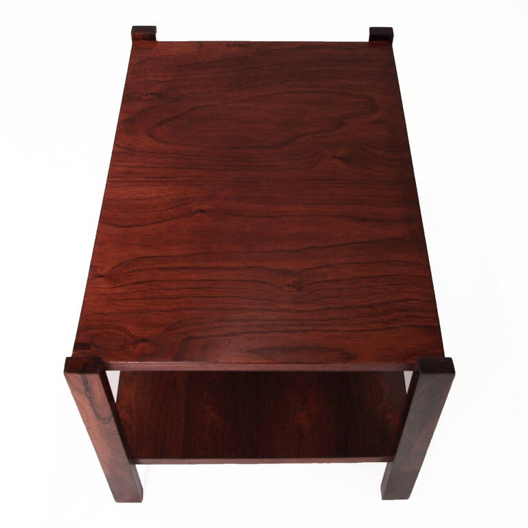Organic Modern Brazilian Rosewood Side Tables by Celina For Sale 2