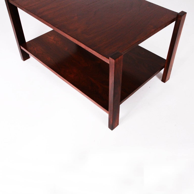 Organic Modern Brazilian Rosewood Side Tables by Celina For Sale 4