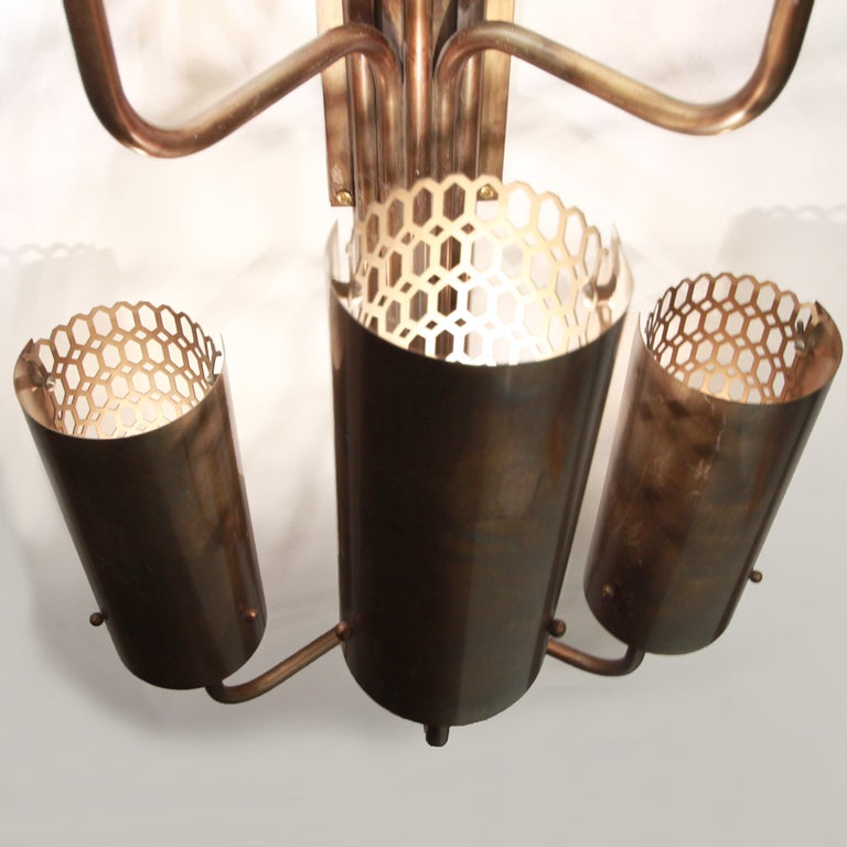 Mid-20th Century Large single bronze wall sconce