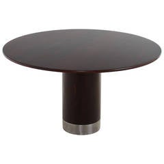 Round Rosewood Dining Table by Sergio Rodrigues