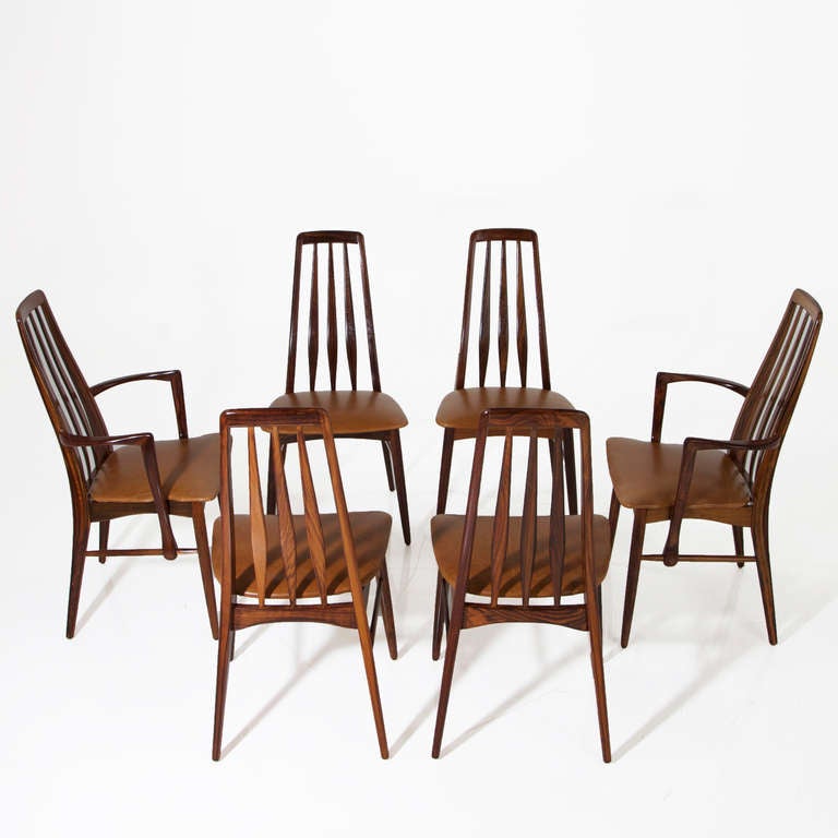 Danish Set of Six Rosewood Dining Chairs by Koefoeds-Hornslet