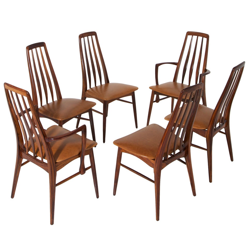 Set of Six Rosewood Dining Chairs by Koefoeds-Hornslet