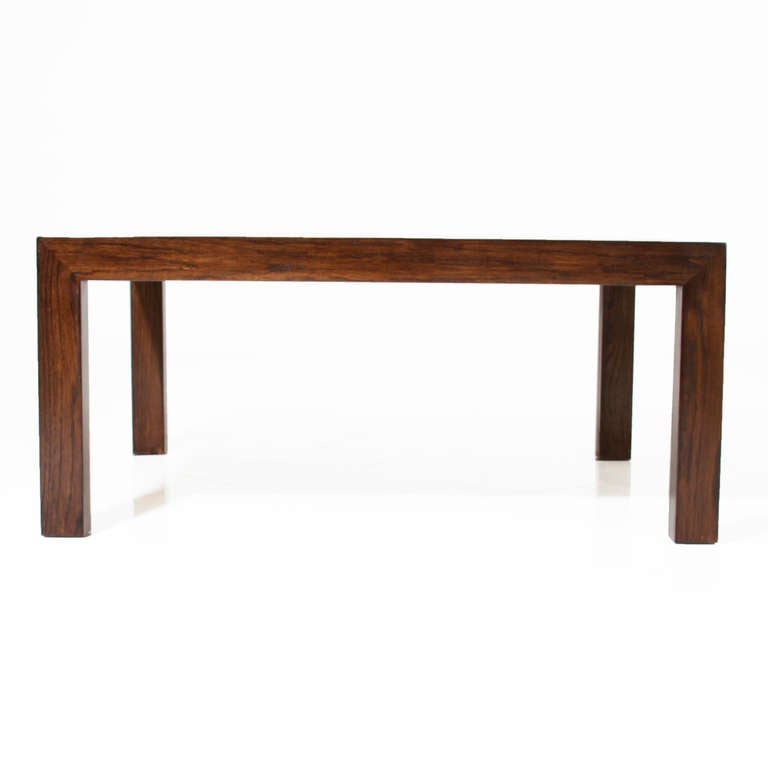 Harry Lunstead Bronze and Oak Coffee Table For Sale 1