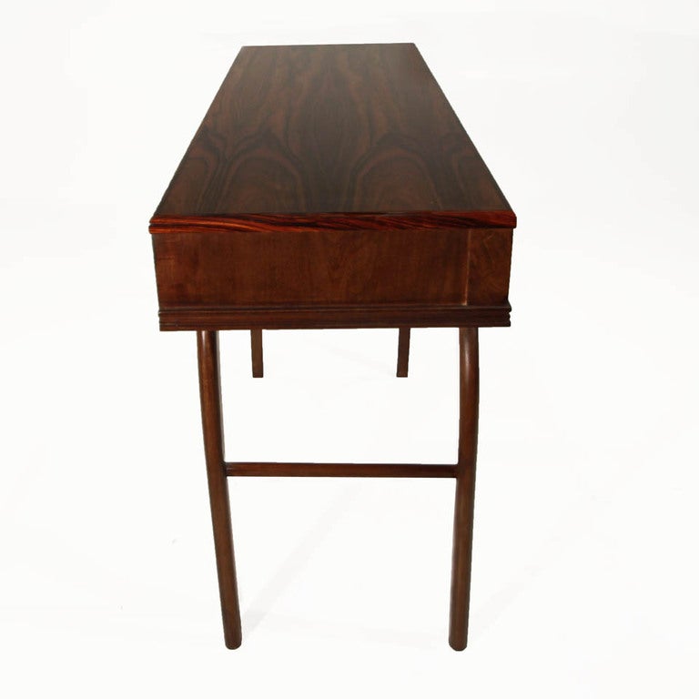 Brazilian Rosewood Top Console Table Attributed to Guiseppi Scapinelli