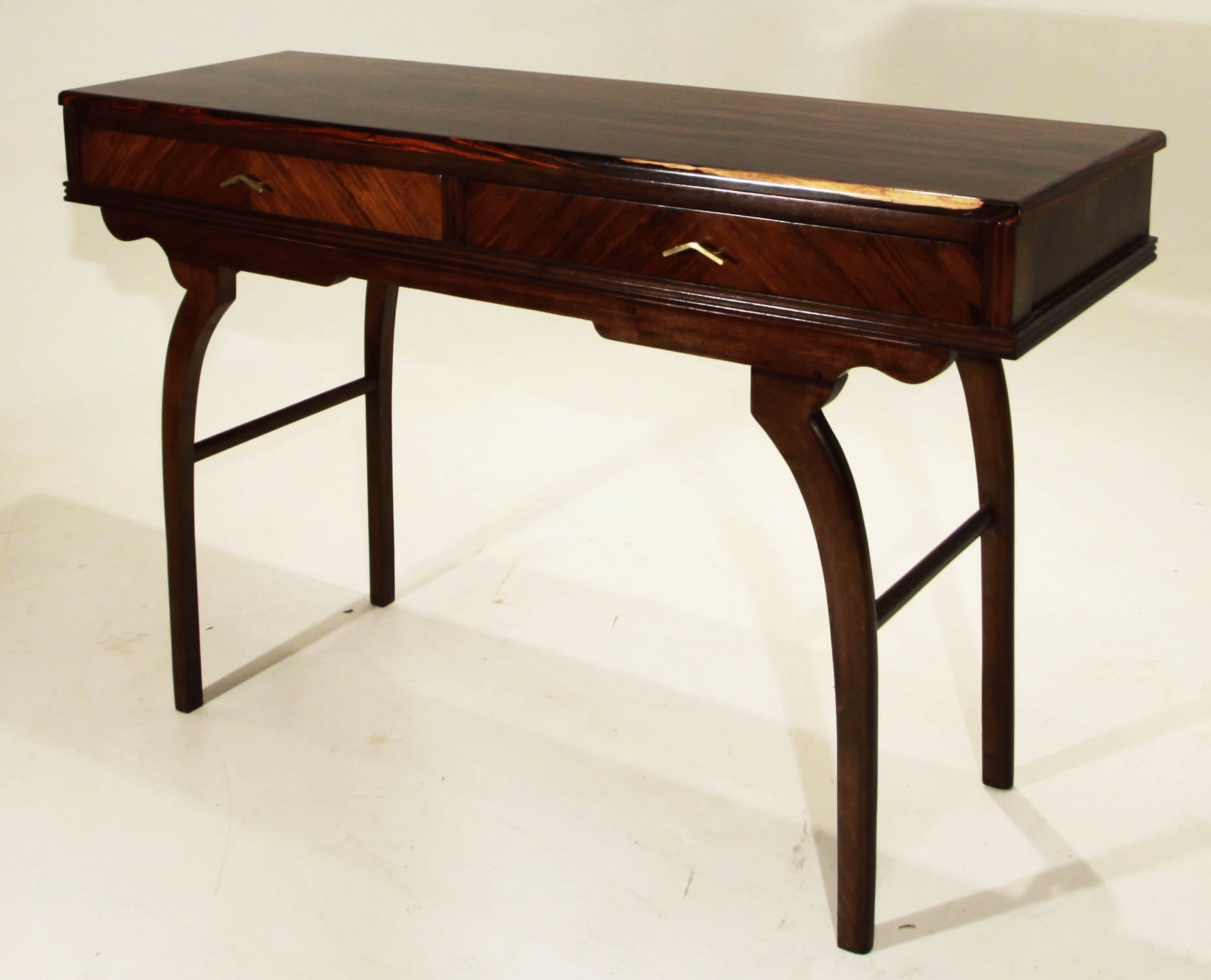 Rosewood Top Console Table Attributed to Guiseppi Scapinelli