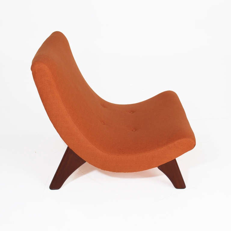 Large Scale Walnut Scoop Lounge Chairs attributed to Adrian Pearsall at