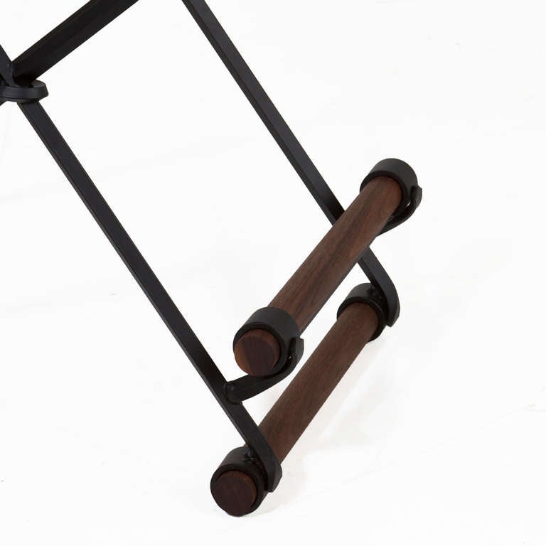 The Iron & Rolled Seat Stool by Thomas Hayes Studio In Excellent Condition In Hollywood, CA