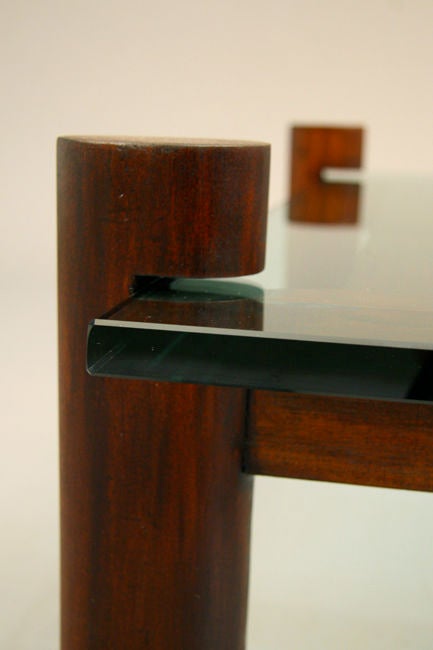 Brazilian Solid Rosewood And Glass Coffee Table 4
