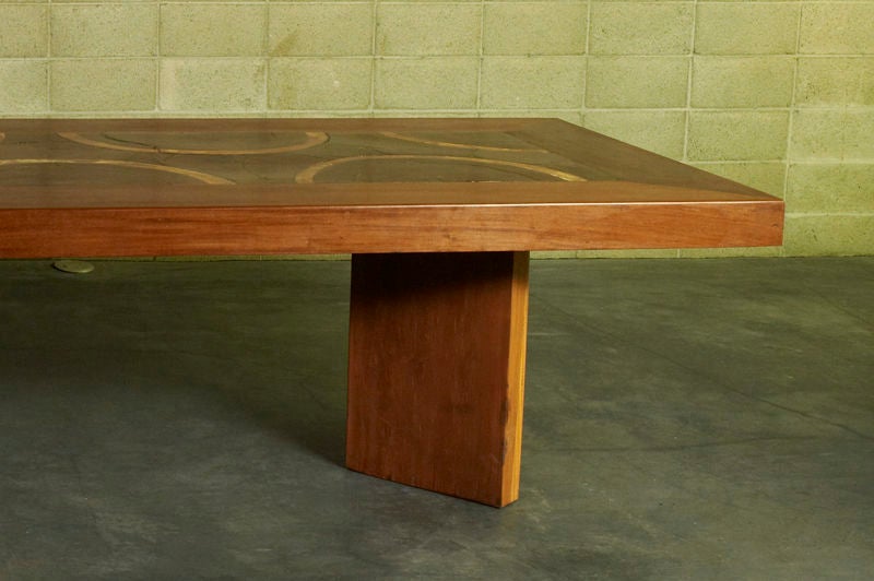 Late 20th Century Massive custom exotic wood dining table by Jose Zanine Caldas