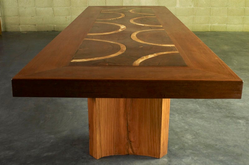 Massive custom exotic wood dining table by Jose Zanine Caldas 3