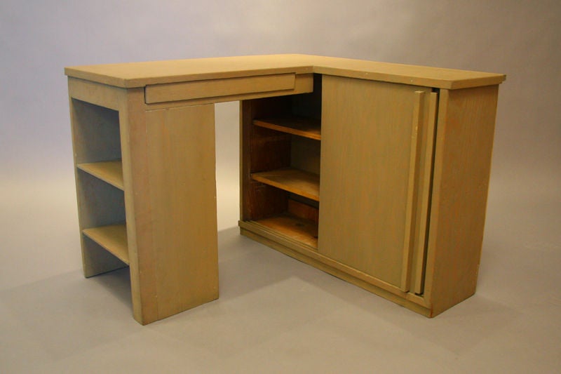 American Corner Desk/Cabinet by Rudolph Schindler for Basia Gingold