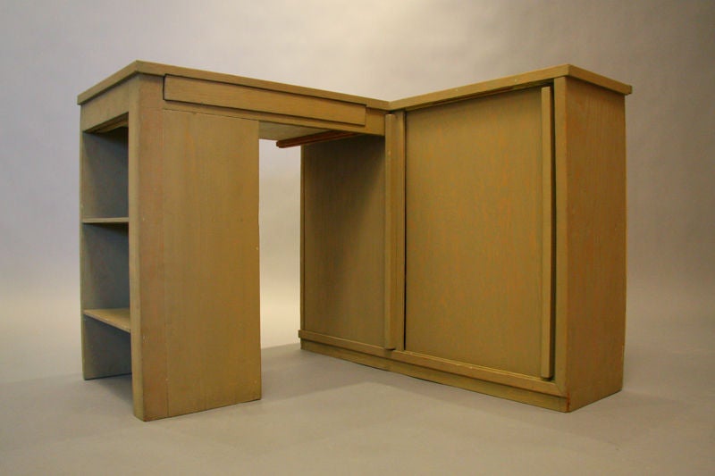 Corner Desk/Cabinet by Rudolph Schindler for Basia Gingold 1
