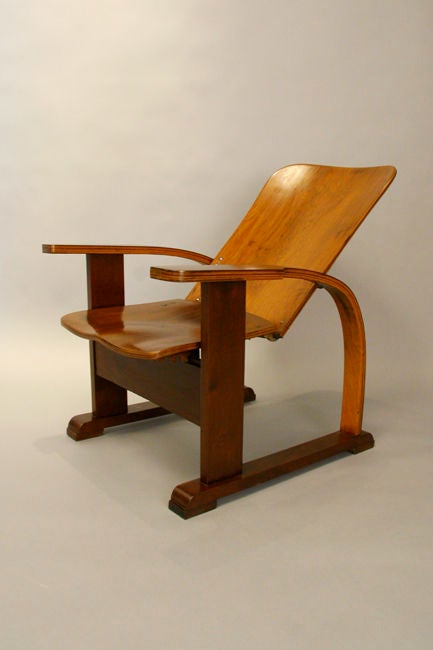 Mahogany Lounge Chair by Cimo from Brazil In Good Condition In Hollywood, CA