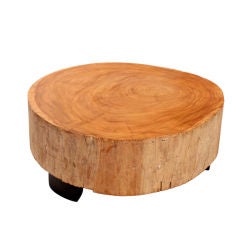 Solid salvaged Peroba coffee table by Thomas Hayes Studio