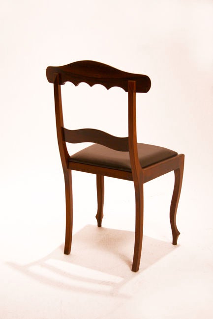 Vintage Brazilian Exotic Hardwood Sculptural Dining Chairs For Sale 2