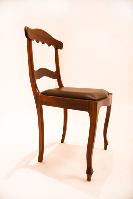 Vintage Brazilian Exotic Hardwood Sculptural Dining Chairs For Sale 3