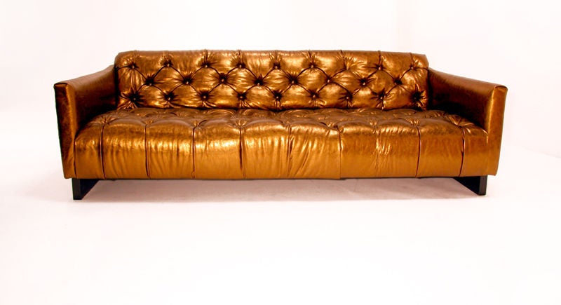 gold leather sofas