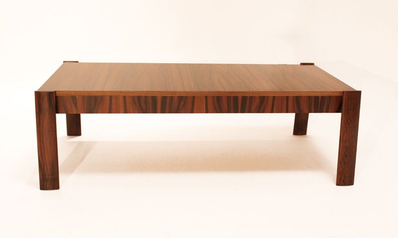 Brazilian Highly Grained Rosewood Coffee Table from Brazil