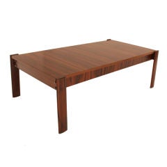 Highly Grained Rosewood Coffee Table from Brazil