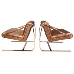 Pair of "Arc" lounge chairs by Charles Gibilterra